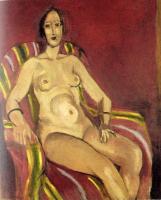 Matisse, Henri Emile Benoit - seated nude on a red background